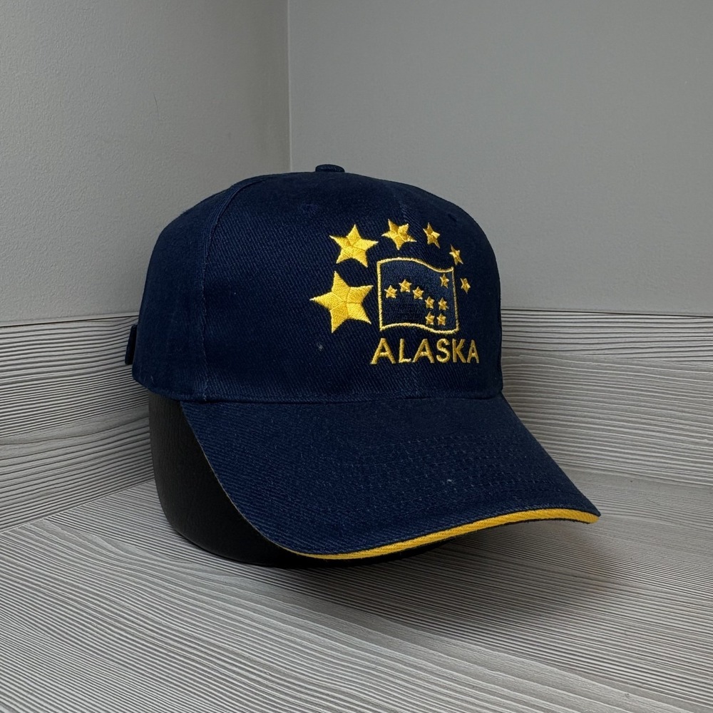 Alaska State Flag Dad Hat Blue Granola Stars Souvenir Cap Strapback Adjustable